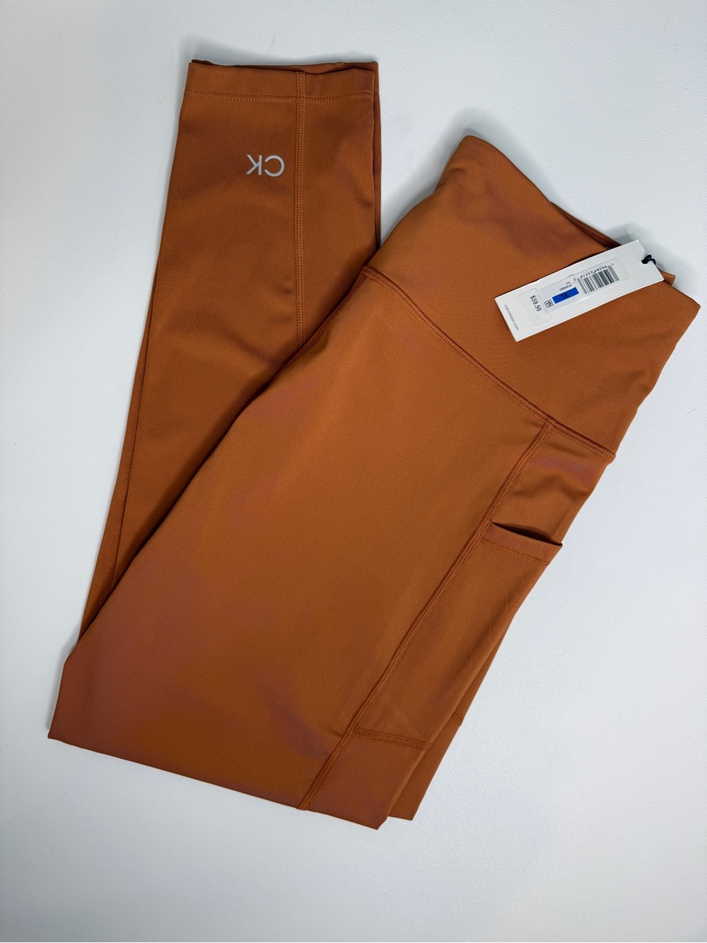 Calvin Klein Performance XL High Waist Compression Leggings Rust Orange | NWT - Picture 2 of 3